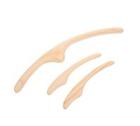 POPETPOP 3 piezas Palos de Masaje de Madera para Guasha Herramienta Manual para Esculpir Cuerpo y Contornear Stick de Presión de Acupuntos para Relajación y Alivio Muscular Compacto y