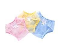 POPETPOP 3 piezas Pantalones de Entrenamiento Transpirables para Cubierta Lavable Malla Suaves y Talla Meses Colores Rosa Amarillo y Azul