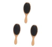 POPETPOP 3 Piezas Peine de cerdas de cerdo de madera maciza cepillo de paleta de madera cepillo de pelo de mujer peines cepillo de pelo portátil peine para peinar el cabello masaje cepillar