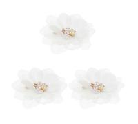 POPETPOP 3 Piezas Pinzas Pelo Flores de Tejido Amarillo, Accesorio Chic y Adorable para Mujeres y Adolescentes que Forma Looks Hermosos y Vivos