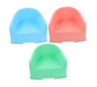 POPETPOP 3 Piezas Taburetes Infantiles de Plástico Grueso Antideslizante Escalón para Baño Aseo y Cambiar Zapatos Taburete Ligero para Casa Baño y Dormitorio