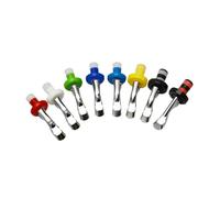 POPETPOP 3 piezas Tapón para Botellas de Vino de Silicona Alimentaria Reutilizable y Hermético de Rojo Azul Oscuro y Blanco Compatible con Vino Tinto y Blanco Sellado Manual Anti-fugas