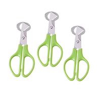 POPETPOP 3 piezas Tijeras de Cocina para Huevos Codorniz Acero Inoxidable Cortador Manual Duradero y Ergónomico para Cáscaras de Huevo