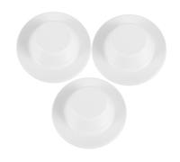 POPETPOP 3 Tapas Autoadhesivas para Tubería de Agua, Cubierta Decorativa de Escudo en Hips Blanco, Bloquea Residuos, Diseño Elegante para Hogar y Oficina, Paquete de 3 Piezas