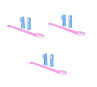 POPETPOP 3 Uds Cepillo De Dientes Para Mascotas Cepillos Para Los Dedos Cepillo De Dientes Para Perros Cepillos De Higiene Dental Para Mascotas Doble Cabeza Traje De Tres Piezas Cepillo De