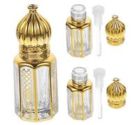 POPETPOP 3 Uds Embotellado De Aceite Esencial Botellas De Perfume De Vidrio Botellas De Perfume De Cristal Vacías Pequeñas De De Rodillo s Árabes Rodillo De