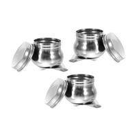 POPETPOP 3 Vasos de Acero Inoxidable para Paleta de Pintura con Abrazadera, Ligeros y Portapinceles Integrados para Artistas en Sesiones al Aire Libre