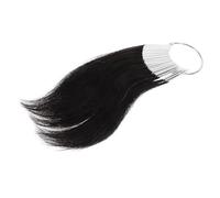 POPETPOP 30 Anillos de Color para Cabello Humano Negro Reutilizables Anillo de Pvc Blanco, Muestras de Cabello para Teñir y Prueba de Color Grado 3 para Salón