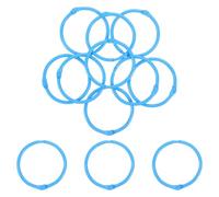 POPETPOP 30 Anillos Metálicos Azules para Encuadernación de Libros y Tarjetas Didácticas, Construcción Resistente de Metal, Uso Versátil para Manualidades y Escuela