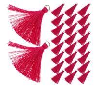 POPETPOP 30 Piezas Borla Colgante para Llavero de Hilo, Anillo Pequeño | Pack Económico para Varias Piezas, Fácil Fijación, Estilo Delicado y Único, Uso en Llaves y Mochila