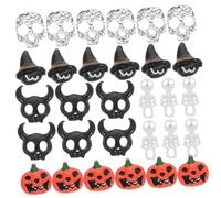 POPETPOP 30 piezas Charms para Uñas Halloween Decoraciones para Manicura DIY Colgantes Metálicos Calavera y Calabaza Accesorios Resistentes para Arte de Uñas Mujer Tema Creativo y Duradero