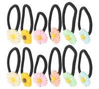 POPETPOP 30 Piezas Unidades de Gomas Pelo Flores de Margarita para Mujer y Niña Accesorio Pelo Mujer para Coleccionar y Usar Diferentes Ocasiones