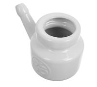 POPETPOP 350 Ml Botella de Cerámica para Enjuague Nasal, Limpiador de Senos Nasales y Lavado Nasal Suave, Adecuado para Yoga y Cambios Estacionales, Diseño Ergonómico y Seguro