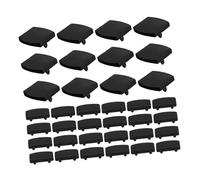 POPETPOP 36piezas Hebilla De Instalación del Marco Cama Fundas para Listones De Cama De Repuesto Negros Soporte para Muebles Listones Tapas De Metal Forma para Extremos De Marcos De De