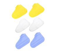 POPETPOP 3pares Cubrezapatos De Silicona Impermeables y Antideslizantes Protección para Días De Lluvia Tallas Pequeñas Transparente