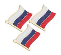 POPETPOP 3piezas Broches Metálicas Bandera Rusa Pin de Solapa Bandera Rusa Accesorio para Ropa para Escuela Actividades Patrióticas