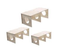 POPETPOP 3piezas Cabaña para Mascotas De Madera Escondite para Hámster y Ratones Casa De Madera para Hámsteres para Erizos y Pequeños Animales como Refugio Seguro El