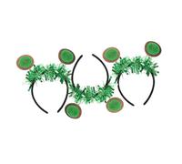 POPETPOP 3piezas Diademas de Espumillón Diseño de Fruta Verde Diademas de Frutas Accesorios Cabello Brillantes para Fiestas Conciertos y Disfraces Aro Cabello para Mujeres y Niñas