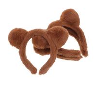 POPETPOP 3piezas Diademas Orejas de Oso para Niña Accesorio de Pelo Peluche para Cosplay Fiesta de Halloween y Uso Diario