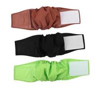 POPETPOP 3piezas Reutilizables para Perros Machos Cintura Banda Abdominal Lavable Alta Absorbencia Uso Interior y Exterior Previene Fugas para Viajes