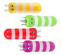 POPETPOP 4 Herramientas de Tejer con Forma de Abeja Plástico Duradero Colores Amarillo Morado Rojo y Verde Set de 4 Piezas para Manualidades DIY Tejedora de Hilo Artesanal para