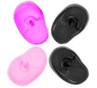 POPETPOP 4 Orejeras de Silicona para Teñir el Cabello, Cubiertas Impermeables para Oído, Unisex, Accesorios para Salón o Baño