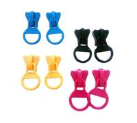 POPETPOP 4 Pares de Pendientes Creativos Grandes Diseño de Cremallera, Estilo Hip-hop y Divertido, Cómodos Plástico para Fiestas y Actuaciones de Baile