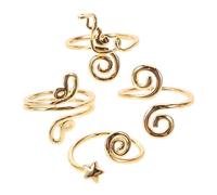POPETPOP 4 piezas Anillos Ajustables para Dedos Pies para Mujeres con Decoración de Anillos Abiertos para Verano y Playa Joyas de Pies Elegantes