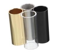 POPETPOP 4 piezas Barras Deslizantes Metálicas para Guitarra Eléctrica Colores Plata Negro y Transparente Accesorios para Blues Country y Jazz Compatibles con Múltiples Modelos