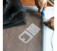 POPETPOP 4 Piezas Bisagras para Mosquitera Corredera de Acero Inoxidable Cierre Seguro para Puertas de Balcón y Ventanas Mecanismo Antimoscas Resistente la Intemperie