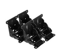 POPETPOP 4 Piezas Bisagras Plegables Auto Bloqueo para Patas de Mesa Soporte Metálico Negro Cobre de para Muebles Plegables para Escritorios y Camas