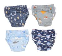 POPETPOP 4 Piezas Braguitas De Entrenamiento Para Bebés Braguitas De Absorbente De Algodón Para Niñas Pequeñas Talla Lavables y Reutilizables