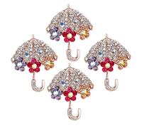 POPETPOP 4 Piezas Broche de Paraguas Incrustaciones de Gemas Broche Elegante para Ropa y Vestidos Unidades Brillante para Mujeres