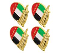 POPETPOP 4 piezas Broches Creativos para Mujer de Pines Decorativos Diseño de Edificios y Bandera Accesorios de Disfraz Pequeños para Regalo y Decoración