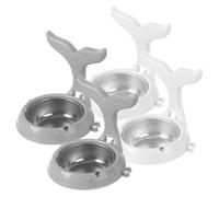 POPETPOP 4 Piezas Cenicero de Pared Plegable Adhesivo Inoxidable para Baño Resistente al Viento Soporte Compacto para Cenizas Hogar y Oficina Montaje sin Tornillos Colores y Gris