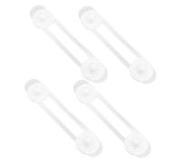 POPETPOP 4 piezas Cerraduras Flexibles y Transparentes para Armarios y Frigoríficos Cerraduras de Seguridad Infantil para Protección de Puertas y Muebles el Hogar