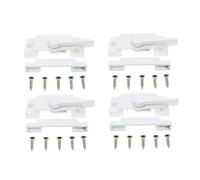 POPETPOP 4 piezas Cerraduras para Ventana Corredera Blanco Seguro y Práctico para Hogar Oficina Escuela Bloqueo de Ventanas para Mejorar Ventilación y Prevenir Caídas