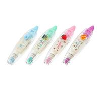 POPETPOP 4 piezas Cinta Correctora de Dibujos Animados Cinta Adhesiva Decorativa para Oficina y Manualidades Diseño Ergonómico para Escritura Precisa y Uso Papel Fotos y Libros Estilos