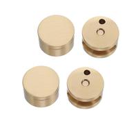 POPETPOP 4 Piezas Clips para Espejo de Cristal Abrazadera para Espejo de Cristal de Latón Dorado Soporte de Pared Fijación Fija 5 a 12mm Baño y Tocador