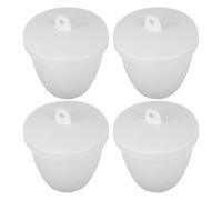 POPETPOP 4 Piezas de Cerámica con Tapa Resistente a Alta Temperatura y Corrosión para Laboratorio, Práctico y Duradero, Adecuado para Fundición de Aleaciones