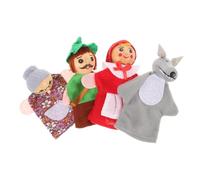 POPETPOP 4 Piezas de Dedo de Madera Animales Infantiles para Cuentos Juguetes de Mano para Niñas para rol y Educación
