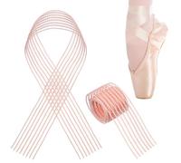 POPETPOP 4 piezas de zapatos de encaje con banda elástica invisible para zapatos de ballet, cordones suaves elásticos para entrenamiento de danza, zapatos de punta, accesorios de ballet para mujer