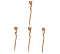 POPETPOP 4 Piezas Horquilla de sándalo verde pinzas de cabello soporte para el pelo del moño palo de pelo Cabello recogido Fengjiu sombrerería Perder Accesorios para el cabello