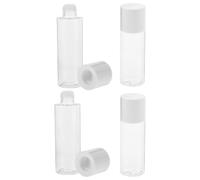 POPETPOP 4 Piezas Kit de Botellas de Viaje Reutilizables de Pet para Gel de Ducha y Loción, Capacidad 100ml y 120ml, Adecuado para Viajes al Aire Libre