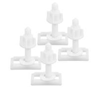 POPETPOP 4 piezas Kit de Tornillos para Asiento de Inodoro Fijaciones Superiores Ocultas Instalación Rápida y Segura Incluye para Reemplazo y de Tapadera Wc