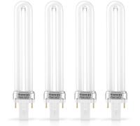 POPETPOP 4 piezas lámpara Uv 9w forma u salón bulbos Uv 9w 365nm lámpara para curado resina lámpara LED bombilla Uv Secadores portátiles lámpara secador uñas arte