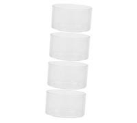 POPETPOP 4 Piezas Micro Plantas de Paisaje Bol contenedor de Flores Cuenco de terrario Maceta Redonda Plantas de Mesa Jardin en Botella macetas pequeño terrario florero de Cristal Vidrio