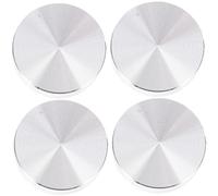 POPETPOP 4 Piezas Pastel de Aluminio Circular Redondo Forma Polaco Comida círculo desct Tapas de Cristal Disco de Aluminio Adaptador para mesas de Centro aleación de Aluminio Plata