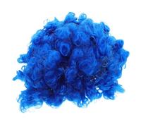 POPETPOP 4 Piezas Peluca de Fiesta Peluca Afro de Carnaval Accesorios de Disfraces para Fiesta de Discoteca Halloween Carnaval Cosplay de Payaso Peluucas Azules para Mujer