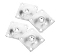 POPETPOP 4 Piezas Placas de Montaje para Patas de Muebles con Tornillos Conectores Metálicos para Patas de Mesa y Sofá Kit Reparación Estable y Fácil Instalación